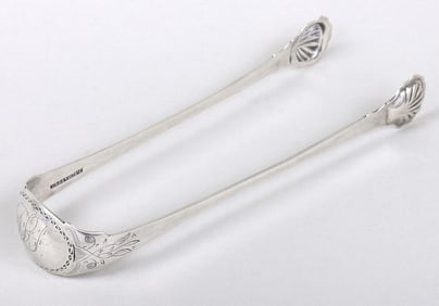 Rare early 19th century sugar tongs, Jacob Schaffer, Washington, PA.