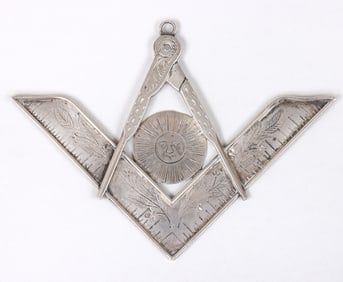 A fine mid-19th century Baltimore Masonic jewel by silversmith G.A.S. Wolf.