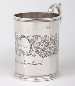 Decorated small mug, Samuel Kirk, Baltimore, circa 1810-15.