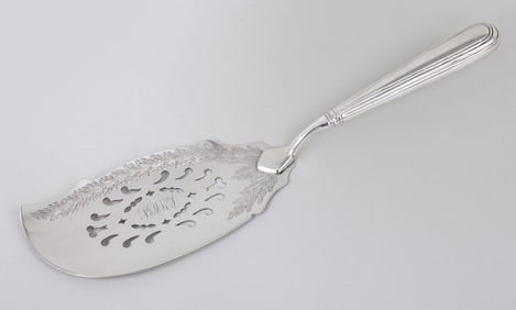 A lovely fiddle and thread fish slice, Andrew Ellicott Warner, Baltimore, circa 1815.
