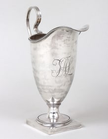 Federal cream pitcher, Littleton Holland, Baltimore, circa 1795.