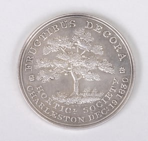 Horticultural Society medal, Charleston, South Carolina, 1830
