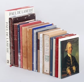 Group of (22) books and catalogs on English silver.