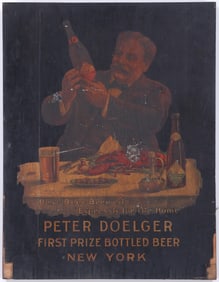 Peter Doelger Bottled Beer Advertising Sign, The Meyercord Co., Inc, Chicago