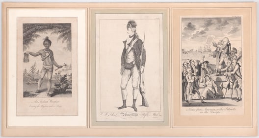 Group of (3) 18th Century British Engravings Pertaining to the American Revolution