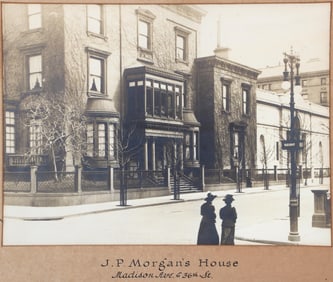 "J. P. Morgan's House" (Madison Avenue & 36th Street), sepia-toned gelatin silver print