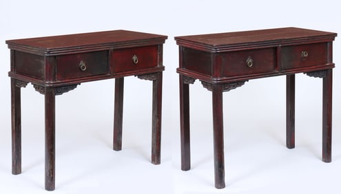 Pair of 19th Century Chinese Hardwood Tables