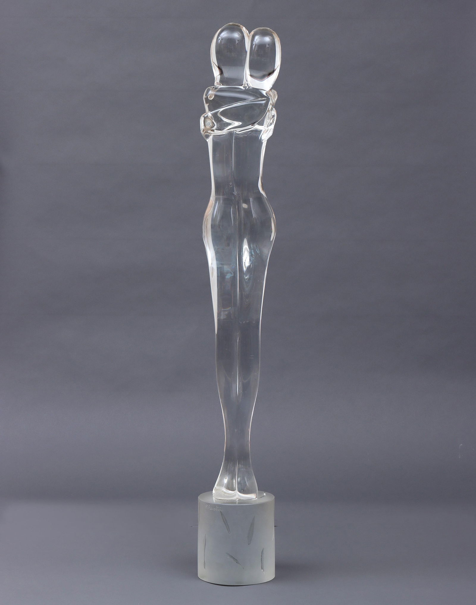 Renato Anatra (Italian b. 1943), "The Lovers", Murano glass: Renato AnatraItalian, b. 1943"The Lovers"Murano glassincised signature on base.44 1/2 in. (113 cm.) including separate base