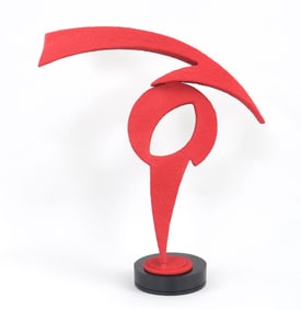 John Roper (American 20th/21st century), Abstract (Red) Sculpture, coated steel