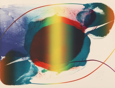 Paul Jenkins (American 1923-2012), ''Phenomena Open Light'', 1973, lithograph in colors on Arches