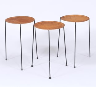 Set of (3) Stacking Side Tables in the Style of Tony Paul (American 1918-2010)