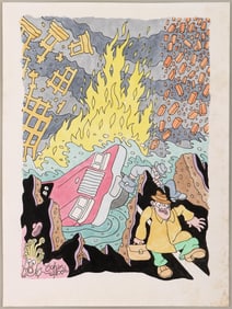 Gahan Wilson (American 1930-2019), New Yorker Cartoon: "Still, You Gotta Admit Crime is Down"