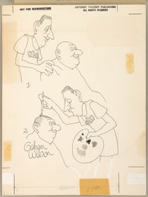 Gahan Wilson (American 1930-2019), Playboy Magazine Cartoon: "The Usual, Sir? Yes, Please"