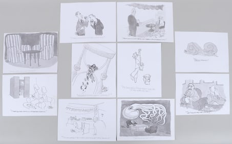 Gahan Wilson (American 1930-2019), Group of (10) Drafts of New Yorker Cartoons