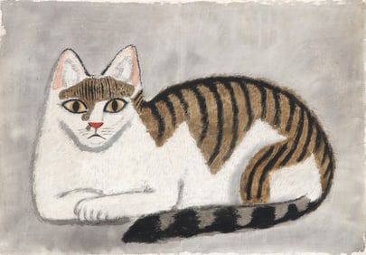 Charles B. Culver (American 1908-1967), "Six-Toed Cat", 1947, watercolor on paper on illustration