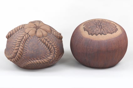 Larry & Terry (Erickson) Brown (American 20th/21st Century), Group of (2) Studio Pottery Sculptures