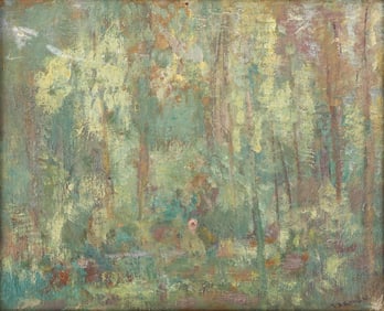 Edward Adam Kramer (American 1866-1941), Forest Landscape, oil on canvas