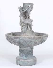 Cast Stone Figural Garden Fountain