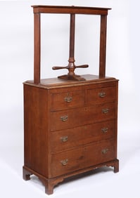 Late Georgian Oak Book Press on Chest