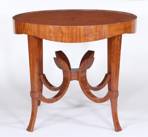 Walnut and Burlwood Veneer Occasional Table