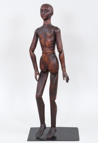 19th Century French Articulated Wood Artist's Mannequin