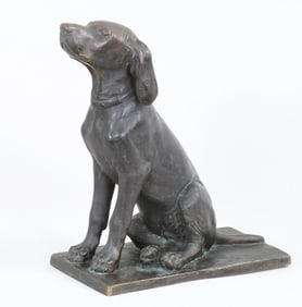 Bronze Seated Dog