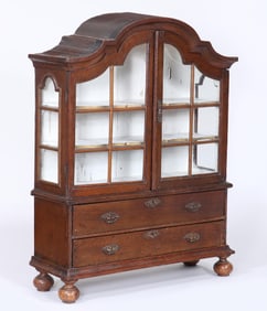 18th Century Dutch Miniature Oak Cabinet