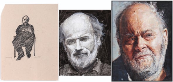 Group of (3) Portraits of Arthur C. Danto