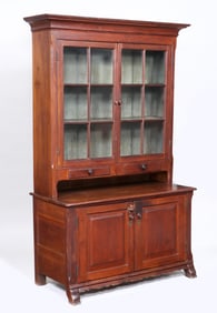 19th Century American Country Pine Stepback Cabinet