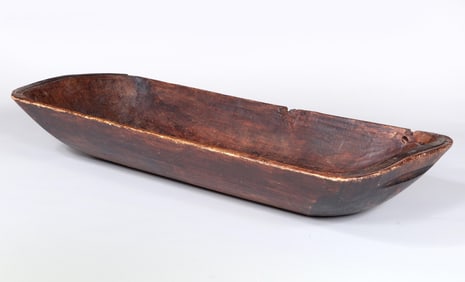 Large Carved Wood Trencher Bowl