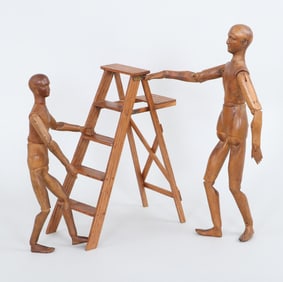 Group of (2) 19thC. French Articulated Artist's Mannequins