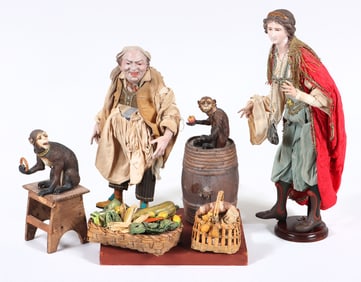 Group of (4) Neapolitan Creche Figures