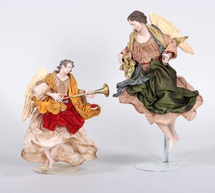 Group of (2) Neapolitan Creche Angels