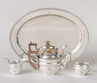 Sterling Silver Three-Piece Tea Set