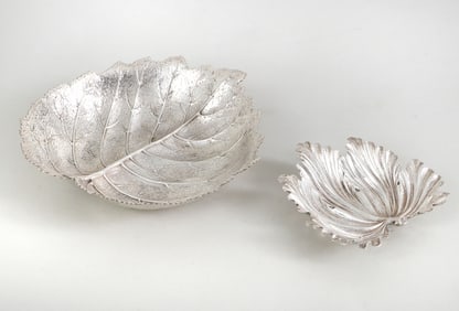 Gianmaria Buccellati Sterling Silver Leaf-Form Bowls