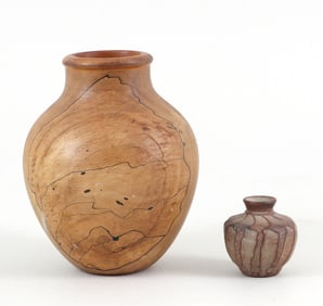 David Ebner (American, b. 1945), Wood Vases