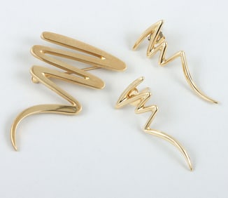 Paloma Picasso for Tiffany & Co. 18k Gold "Scribble" Set