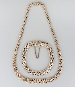 Tiffany & Co. Two-Piece 14k Gold Chain-Link Set
