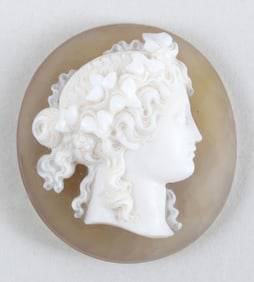 After Luigi Saulini (Italian, 1819-1893), "Bacchante" Cameo
