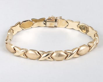 14k Gold "Hugs & Kisses" Bracelet