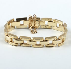 14k Gold Panther Chain Bracelet