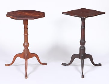 Group of (2) 19th Century New England Candlestands