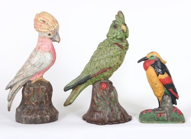Group of (3) Bird Doorstops