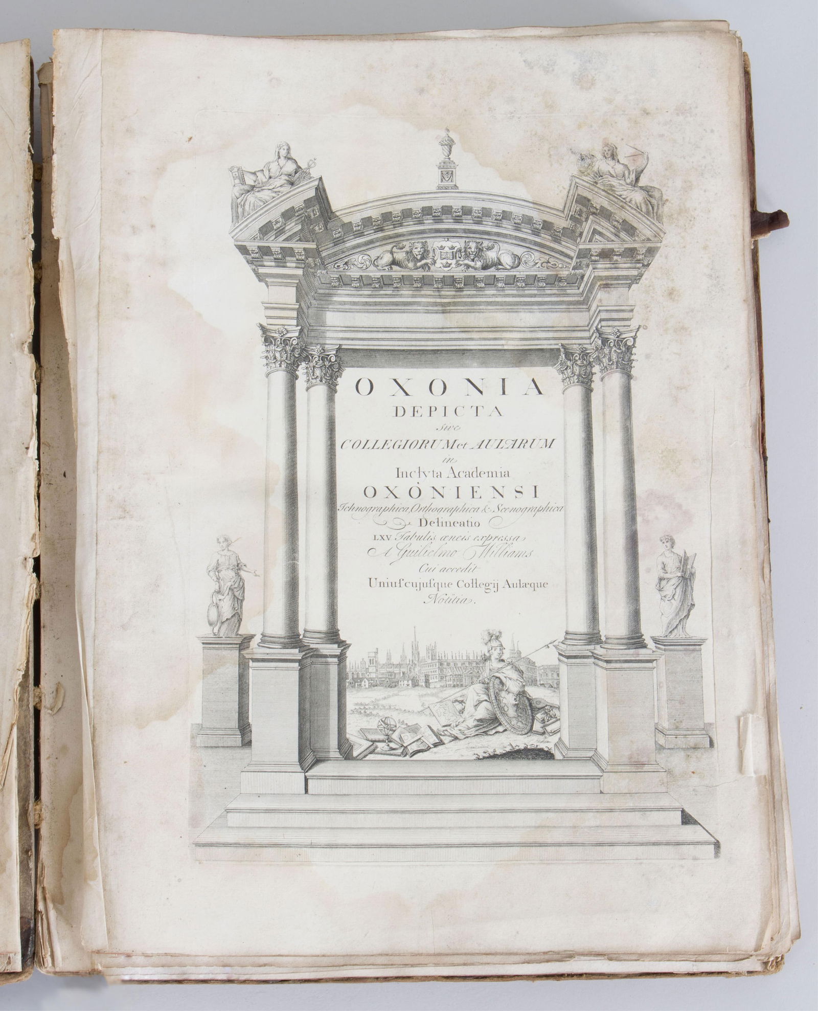 William Williams, "Oxonia Depicta", 1732-33, first edition: William Williams, "Oxonia Depicta sive Collegiorum et Aularum in Inclyta Academia Oxoniensi", Oxford, 1732-33first edition, folio, having (66) engraved plates, (unnumbered), on laid paper with waterma