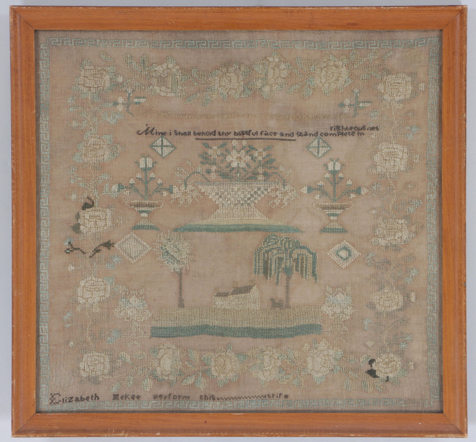 19th Century American Sampler, Elizabeth McKee (1 of 10)