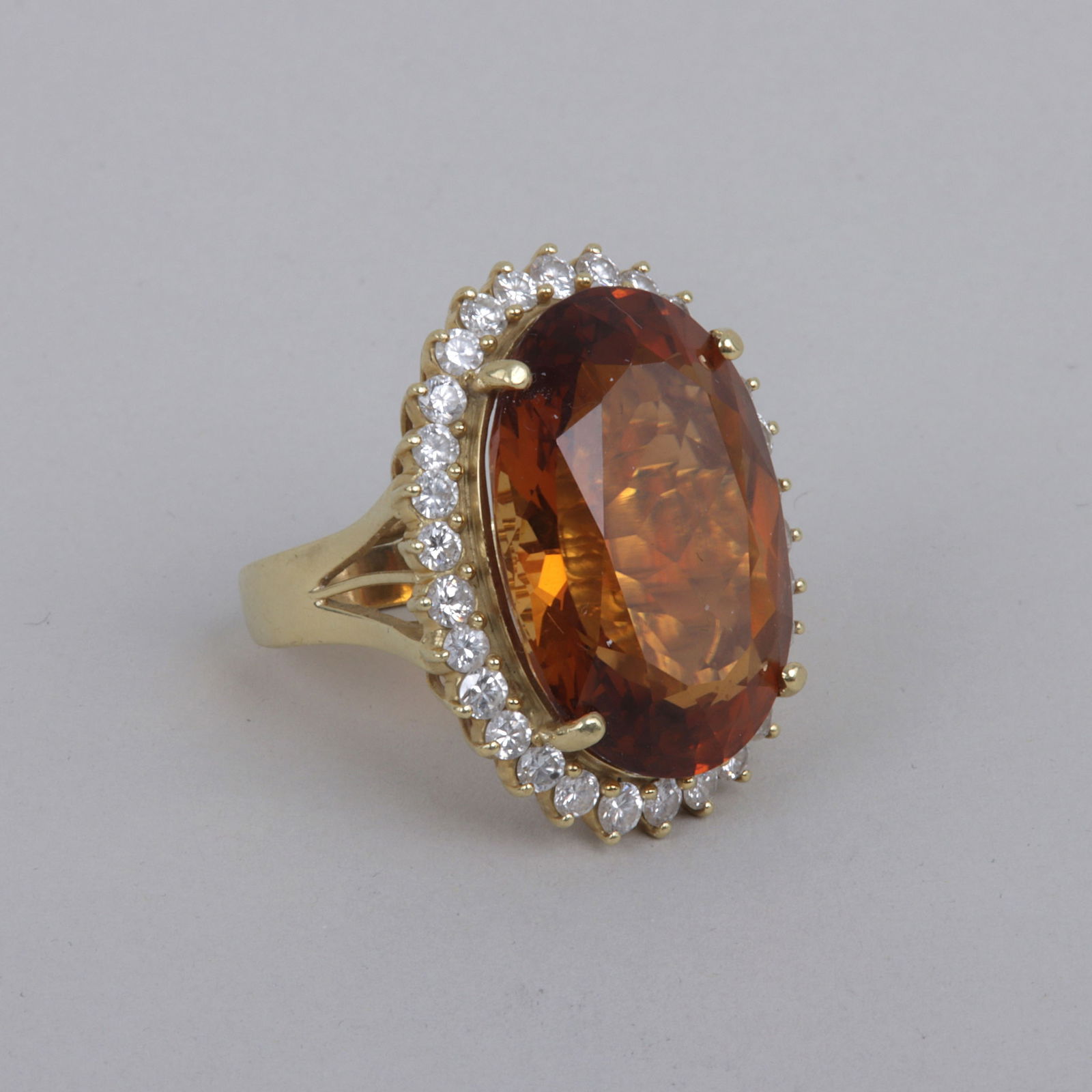 Citrine, Diamond, and 18k Gold Ring (1 of 5)