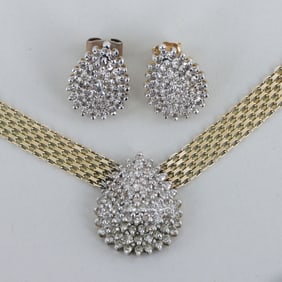 14k Gold and Diamond Jewelry Set