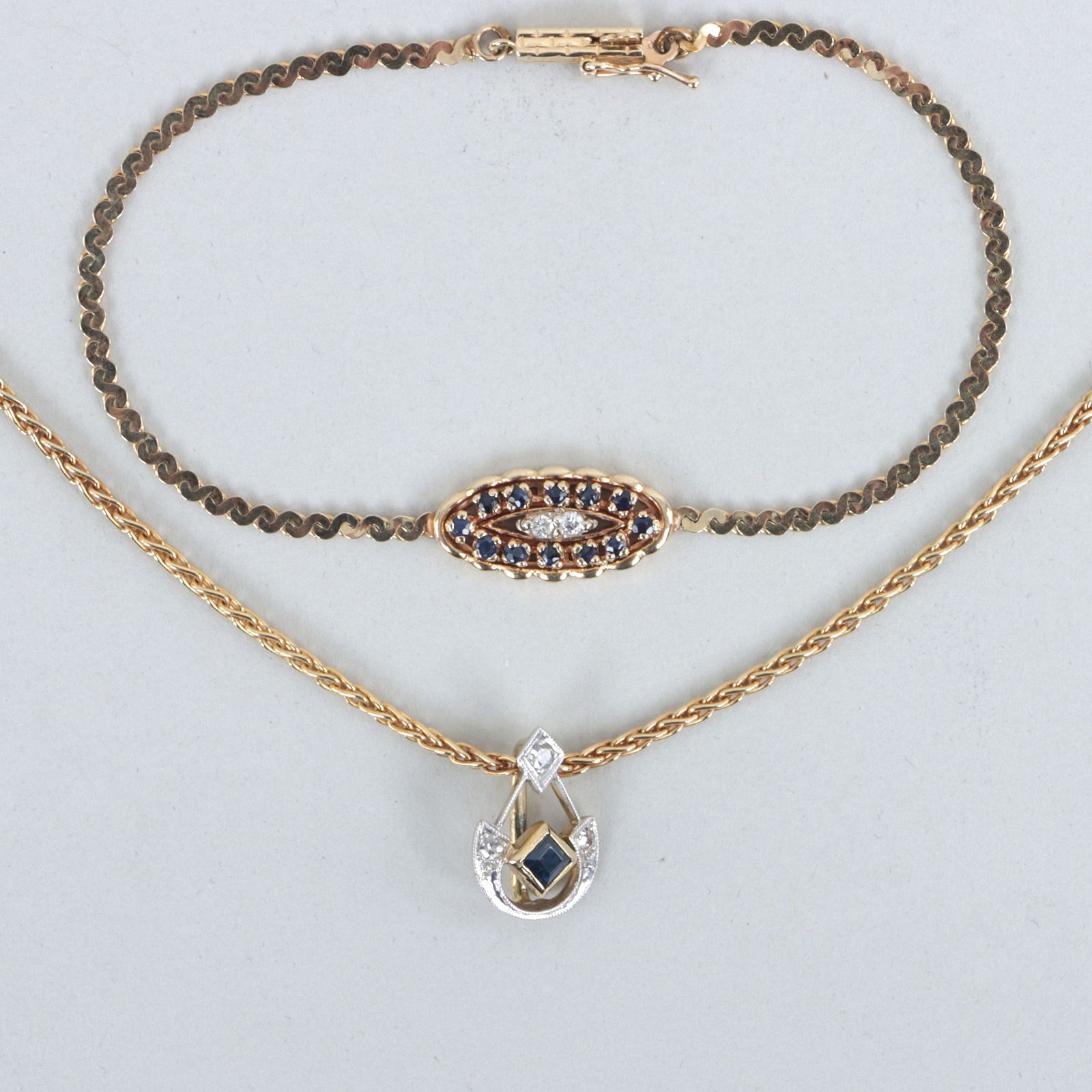 Sapphire, Diamond, and 14k Gold Jewelry (1 of 5)