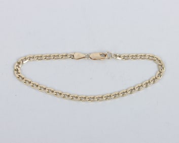 14k Gold Curb Chain Bracelet