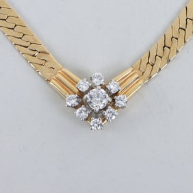 14k Gold Diamond Pendant Necklace
